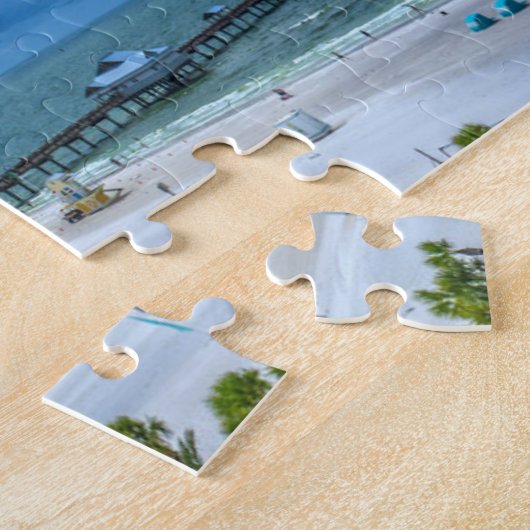 クリアウォータービーチフロリダ。クリスマスの挨拶 ジグソーパズル (側面)