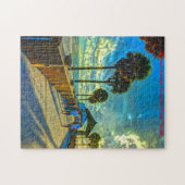 クリアウォータービーチフロリダ。クリスマスの挨拶 ジグソーパズル (横)