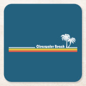 クリアウォータービーチフロリダ スクエアペーパーコースター (正面)