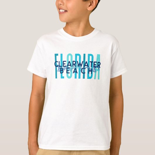 クリアウォータービーチフロリダ(海波) Tシャツ (正面)