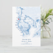 クリアウォータービーチフロリ結婚ダズフラット サンキューカード (スタンド正面)