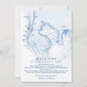 クリアウォータービーチフロリ結婚ダーズのウェルカム日程 サンキューカード (正面)