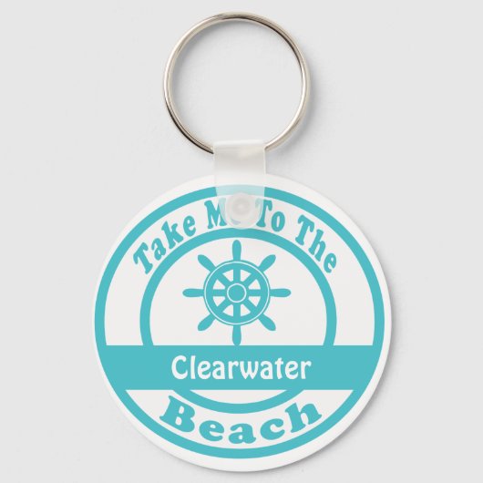 クリアウォータービーチ キーホルダー (正面)