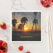 クリアウォータービーチ、フロリダサンセット スタンダードランチョンナプキン (インサイチュ)