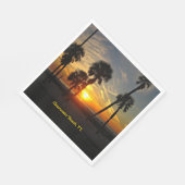 クリアウォータービーチ、フロリダサンセット スタンダードランチョンナプキン (角)