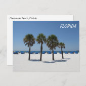 クリアウォータービーチFL ポストカード (正面/裏面)