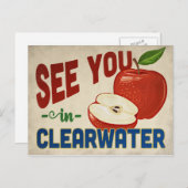 クリアウォーターフロリダアップル – ヴィンテージ旅行 ポストカード (正面/裏面)