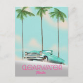 クリアウォーターフロリダヴィンテージスタイル旅行ポスター 案内ポストカード (正面)