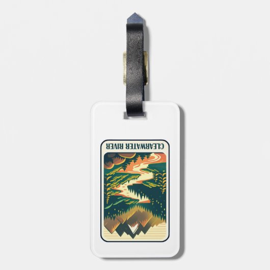 クリアウォーターリバーアイダホの色 ラゲッジタグ (裏面縦)