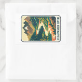 クリアウォーターリバーアイダホの色 長方形シール (バッグ)