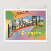クリアウォーター，フロリダヴィンテージ大文字葉書 ポストカード (正面)