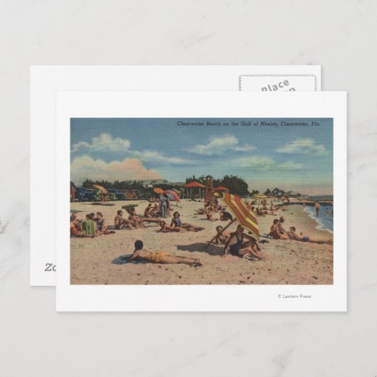 クリアウォーター, FL – クリアウォータービーチ ポストカード (正面/裏面)