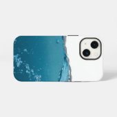 クリアブルーウェーブ iPhoneケース (裏面横)