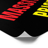 クリアランスセールの看板、白黒ブティック販売 ポスター (角)