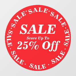 クリアランスセール用ストアウィンドウサイン - オーダーメイドテキスト ウィンドウサイン