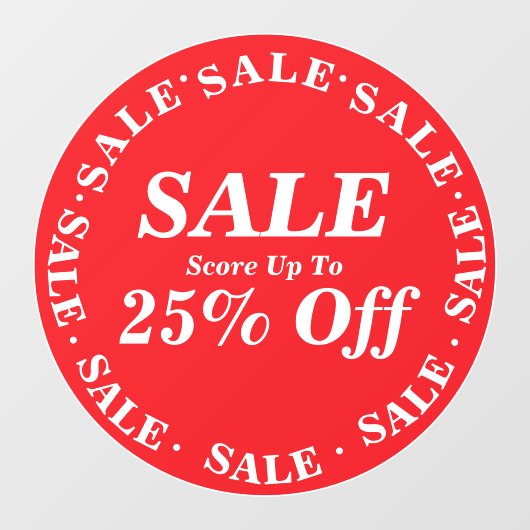 クリアランスセール用ストアウィンドウサイン - オーダーメイドテキスト ウィンドウサイン (シート)