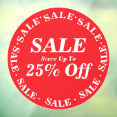 クリアランスセール用ストアウィンドウサイン - オーダーメイドテキスト ウィンドウサイン (シート3)