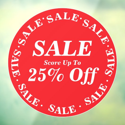 クリアランスセール用ストアウィンドウサイン - オーダーメイドテキスト ウィンドウサイン (シート3)