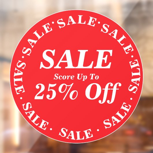 クリアランスセール用ストアウィンドウサイン - オーダーメイドテキスト ウィンドウサイン (シート2)