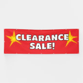 クリアランスセール赤いバナー 横断幕 (横)