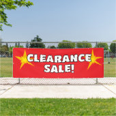 クリアランスセール赤いバナー 横断幕 (インサイチュ)