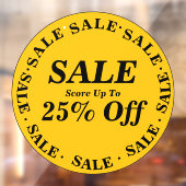 クリアランスセール 店舗窓用看板 - オリジナルテキスト ウィンドウサイン (シート2)