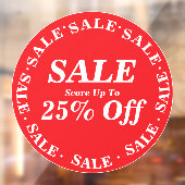 クリアランスセール 店舗窓用看板 - オーダーメイドテキスト ウィンドウサイン (シート2)