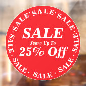 クリアランスセール 店舗窓用看板 - オーダーメイドテキスト ウィンドウサイン (シート2)