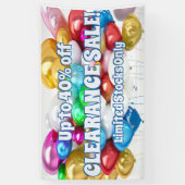 クリアランス販売ビニールバナー3' x 5'バナー 横断幕 (縦)