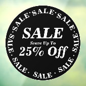 クリアランス セール ストア ウィンドウ サイン - カスタム テキスト ウィンドウサイン (シート3)