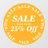 クリアランス セール ストア ウィンドウ サイン - カスタム テキスト ウィンドウサイン (シート)