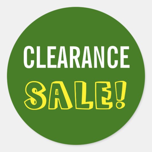「クリアランス・セール!」 ラウンドシール (正面)
