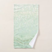 クリアリングにピンクの弓を持つ可愛いベビーゾウ バスタオルセット (ハンドタオル)