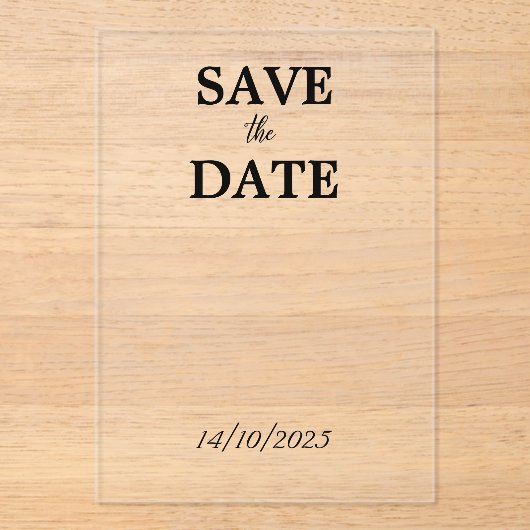 クリア アクリル招待状 (正面)