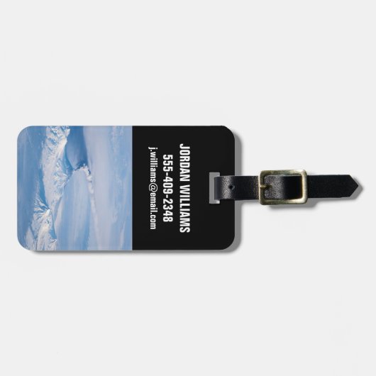 クリウチェフスコイ火山から放出されるプルーム。 ラゲッジタグ (正面横)