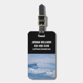 クリウチェフスコイ火山から放出されるプルーム。 ラゲッジタグ (正面縦)