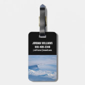 クリウチェフスコイ火山から放出されるプルーム。 ラゲッジタグ (裏面縦)