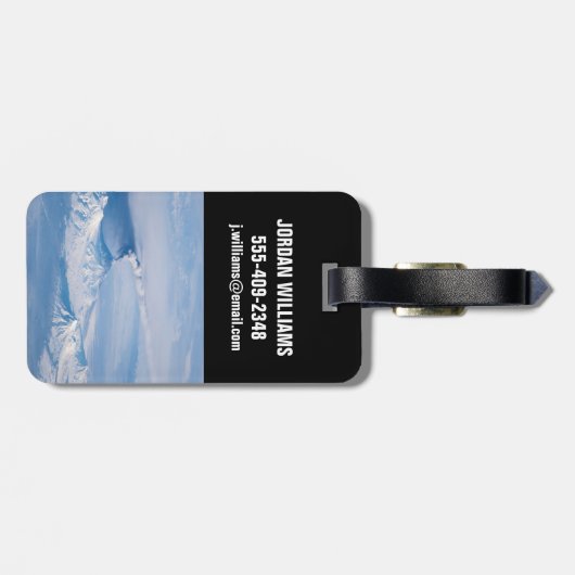 クリウチェフスコイ火山から放出されるプルーム。 ラゲッジタグ (裏面横)