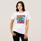 クリエイターのための「時は飛ぶ」名言 トライブレンドTシャツ (正面全面)