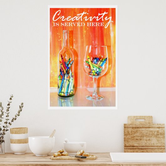 クリエイティビティは写真ポスターに掲載 ポスター (キッチン)