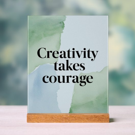 クリエイティビティは勇気を引き出すオプション2 アクリルサイン (ニュートラル)