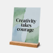 クリエイティビティは勇気を引き出すオプション2 アクリルサイン (傾斜)