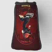 クリエイティビティを象徴する黒い白鳥 ゴルフヘッドカバー (回転90)