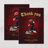 クリエイティビティを象徴する黒い白鳥 サンキューカード (正面/裏面)