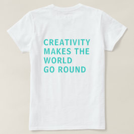 クリエイティビティ引用文ブルータイポグラフィバックプリント Tシャツ