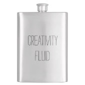 クリエイティビティ流体クラシックおもしろいおもしろいスチールフラスコ フラスク (正面)