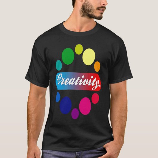 クリエイティビティ・アクリル画家 Tシャツ (正面)