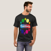 クリエイティビティ・アクリル画家 Tシャツ (正面フル)