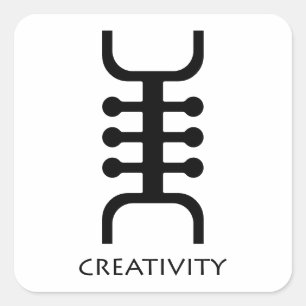 クリエイティビティ( Osidan )アディンクラ記号シール スクエアシール
