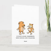 クリエイティブおもしろいトリックまたはトリートコスチュームハロウィーン カード (裏面)